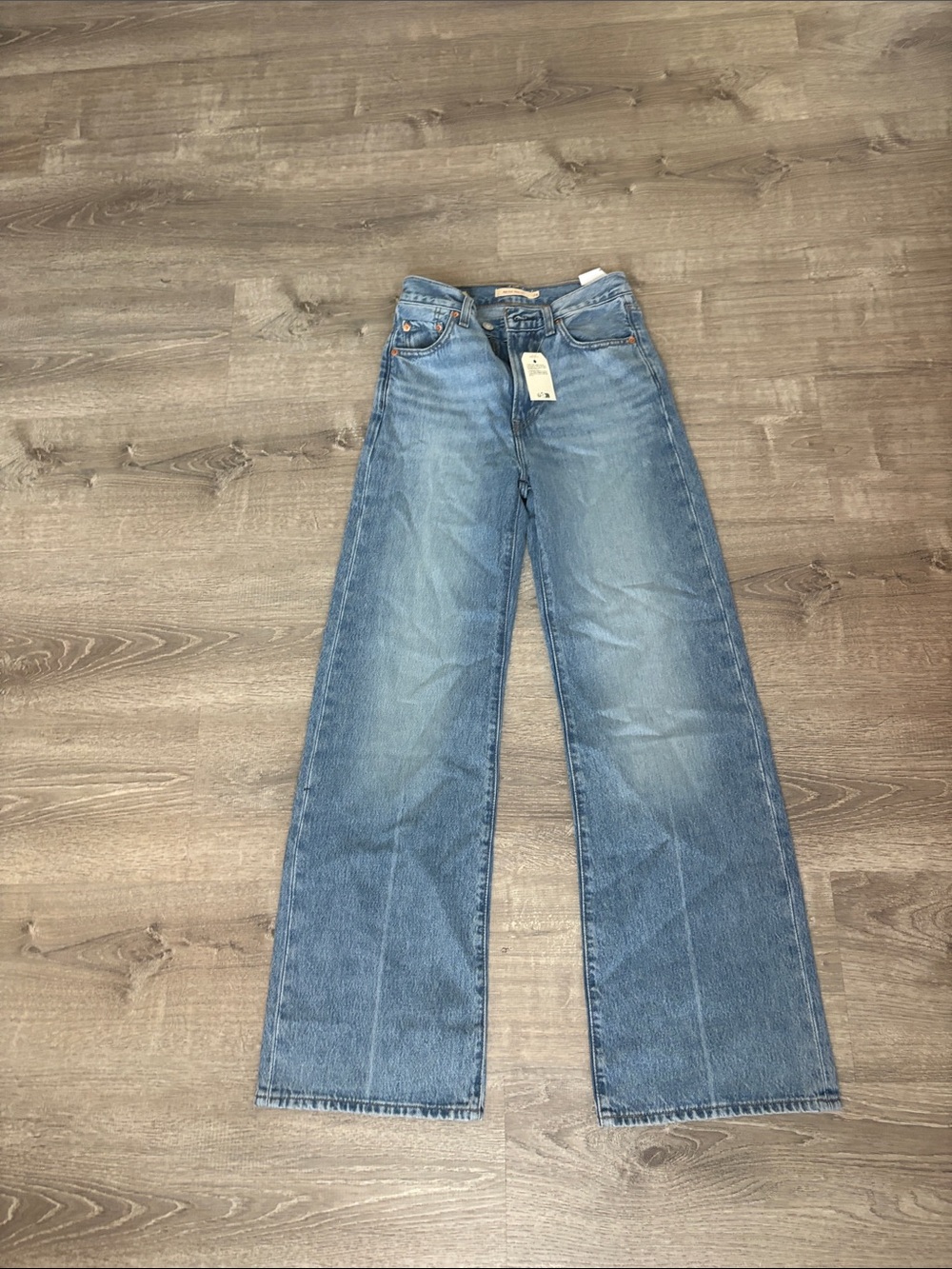 Levi's Light Blue High-Rise Wide Leg Jeans